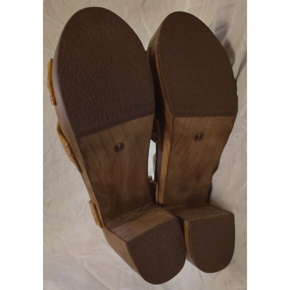 New Charles by Charles David Uniform Sandal Size 9.5 Platform Chunky Clog Suede - Picture 6 of 11